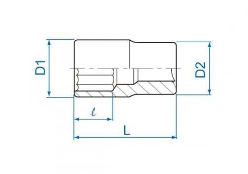 NASADKA 1/4&quot; 8mm x 24mm, 8-kąt. Cr-V King Tony