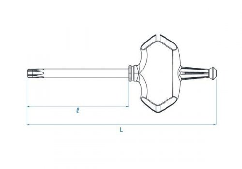 KLUCZ TRZPIENIOWY &quot;L&quot; TORX T6 x 45mm King Tony
