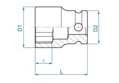 NASADKA KRÓTKA UDAROWA 1/4&quot; 4mm x 23mm, 6-kąt King Tony