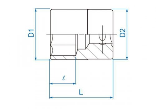 NASADKA KRÓTKA 3/8&quot; 17mm x 29mm 6-kąt. Cr-v King Tony