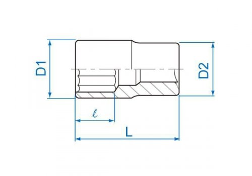 NASADKA 1/4&quot; 10mm x 24mm, 8-kąt. Cr-V King Tony