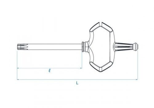 KLUCZ TRZPIENIOWY &quot;T&quot; TORX T8 x 45mm King Tony