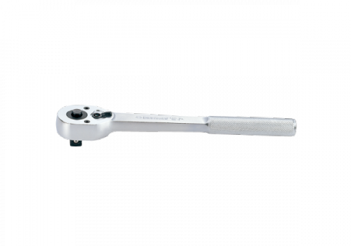 GRZECHOTKA Z PRZYCISKIEM 1/2&quot; 32 ZĘBY 250mm UCHWYT MOLETOWANY King Tony