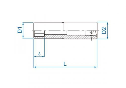 NASADKA DŁUGA GWIAZDKOWA 3/8&quot; E-TORX E11 x 63mm, Cr-V King Tony