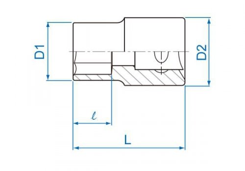 NASADKA KRÓTKA GWIAZDKOWA 3/8&quot; E-TORX E14 x 28mm Cr-v King Tony