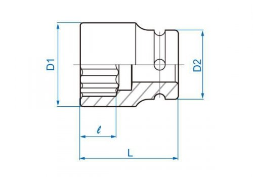 NASADKA KRÓTKA UDAROWA LEKKA 3/4&quot; 23mm x 50mm, 12-kąt King Tony