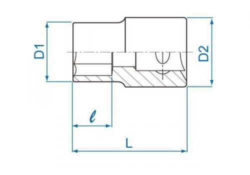 NASADKA KRÓTKA GWIAZDKOWA 1/2&quot; E10 x 37mm Cr-v King Tony