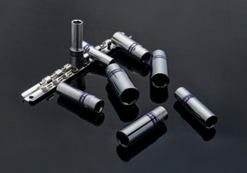 ZESTAW NASADEK 3/8&quot; 8cz. DŁUGIE 6-kąt 10 - 19mm, ZESTAW NA SZYNIE King Tony