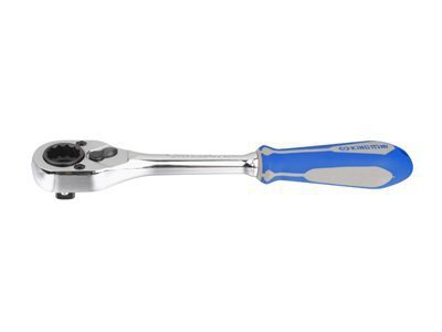 GRZECHOTKA DWUSTRONNA 1/2&quot; Z 12-kąt. GNIAZDEM (NASADKĄ) 19mm 32 ZĘBY 250mm UCHWYT GUMOWY King Tony