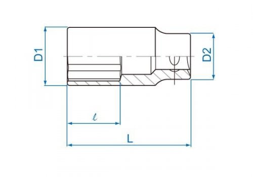 NASADKA DŁUGA 3/8&quot; 6mm x 63mm 6-kąt Cr-V King Tony