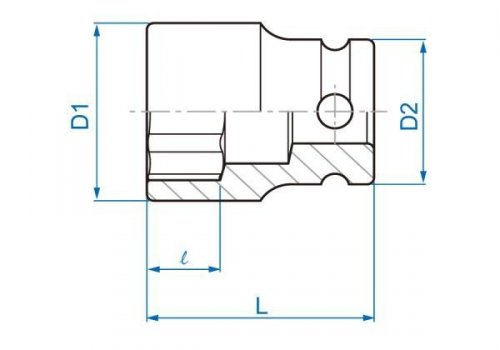 NASADKA UDAROWA 3/8&quot; 12mm x 32mm, 6-kąt King Tony