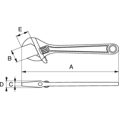 Klucz nastawny 6&quot;, max. otwarcie 20 mm 8070 C IP BAHCO