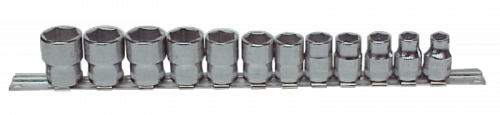 Zestaw nasadek 3/8&quot; 7400SM 8-19mm na szynie RAIL-264 BAHCO