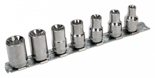 Zestaw 7 nasadek Torx-E, 3/8&quot;, na wieszaku BAHCO