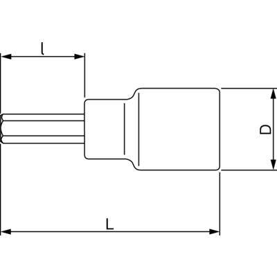 Nasadka trzpieniowa 3/8&quot; imbusowa z kulką 8 mm BAHCO
