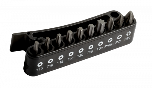 Zestaw wierteł do śrub 1/4&quot; HEX PH/Pozidriv/TORX - 10 szt. BAHCO