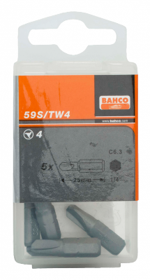 Bit 1/4&quot; do śrub Tri-Wing 1x25 mm, 5 sztuk BAHCO