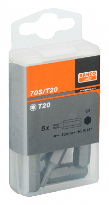 Bit 5/16&quot; do śrub TORX T45x35 mm, 5 szt. BAHCO