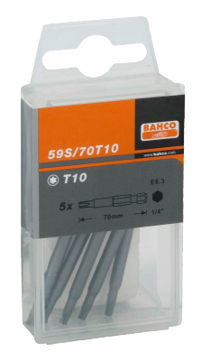 Bit 1/4&quot; do śrub TORX T40x70 mm, 5 szt. BAHCO