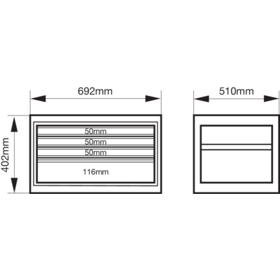 Nadstawska narzędziowa 4 szuflady 402x510x692 mm do wózka Premium E87 (pomarańczowa) BAHCO