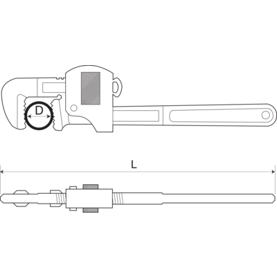 Klucz do rur Heavy Duty 10&quot;, nieiskrzący CU-BE BAHCO