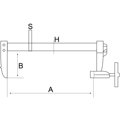 Ścisk typu F 1000 mm 120 mm BAHCO