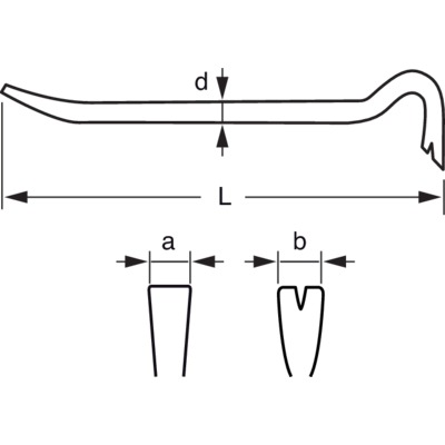 Łom wyciągacz 704 mm BAHCO