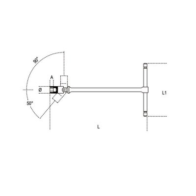Klucz nasadowy typu T 6-kątny 21 mm z przegubem, 952 Beta