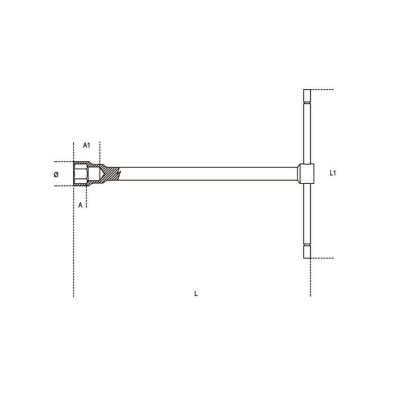 Klucz nasadowy typu T 6-kątny 17 mm, 950 Beta