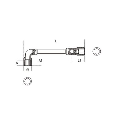Klucz fajkowy 6/12-kątny 14x14 mm, 937 Beta
