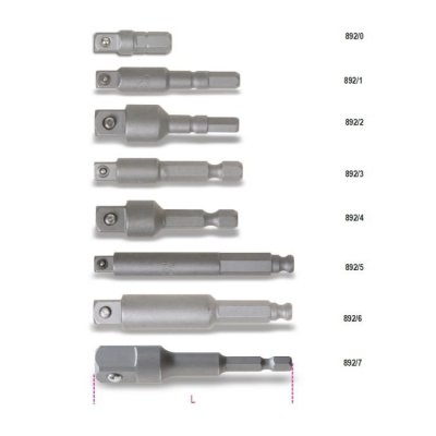 Adapter do nasadek 1/2&quot; z chwytem 1/4&quot;, dł. 75 mm, 892 Beta