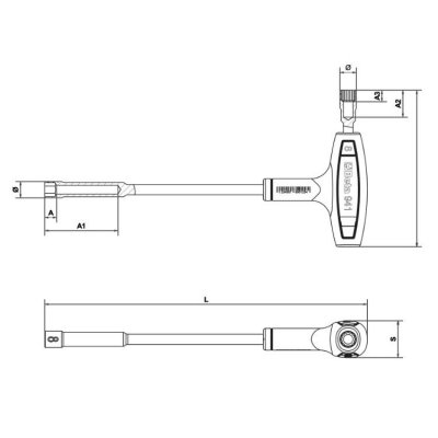 Klucz nasadowy 6-kątny kątowy dwustronny 8 mm, 941 Beta