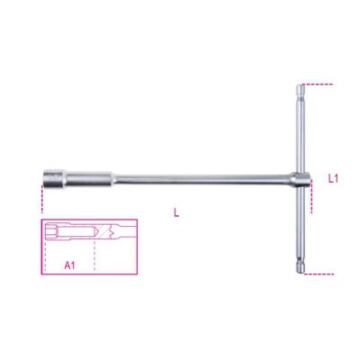 Klucz nasadowy typu T 6-kątny 13 mm, z głęboką nasadką, dł. 244 mm, 949 Beta