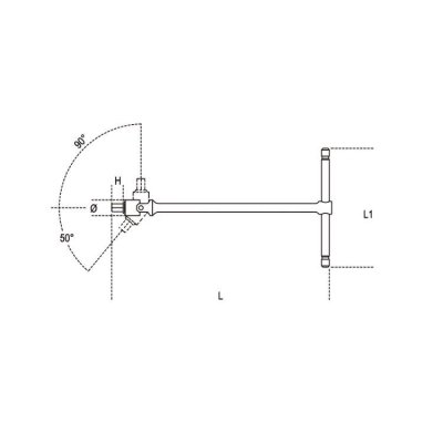 Klucz trzpieniowy typu T 6-kątny 4.5 mm z przegubem, 953 Beta