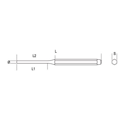 Wybijak stożkowy Ø 4 mm, 30 Beta