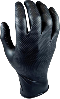Rękawice Grippaz, rozmiar 2XL, czarne (opak. 50 sztuk)