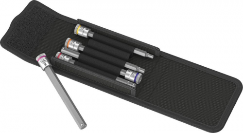 Zest.nasadek wkretak. z funkcja przytrzym.1/4&quot;,do srub z gniaz. 6-kat, 4-8x100mm, 5-czesc. Wera