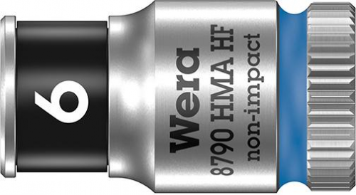 Konc.wymien.klucza nasad.6-kat.z funkcja przytrz. dluga 1/4&quot; 6x mm Wera