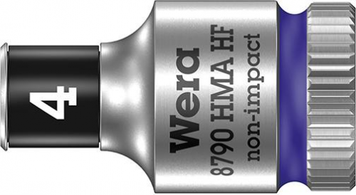 Konc.wymien.klucza nasad.6-kat.z funkcja przytrz. dluga 1/4&quot; 4x mm Wera