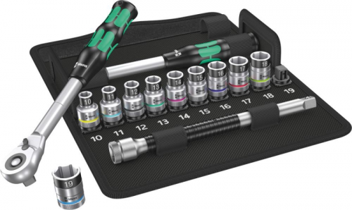 Zest.wymien.nasadek 1/2&quot; Zyklop Hybrid,13-cz. Wera