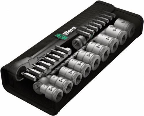 Zest.koncowek wymiennych klucza nasadowego 1/2&quot; ZYKLOP push, 28-cz. Wera