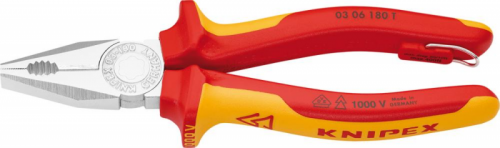Szczypce uniwersalne VDE, TT, 180mm, 03 06 180 T, KNIPEX