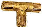 Trojnik z mosiadzu, gwint zewn./gwint zewn./gwint zewn. R3/8&quot; RIEGLER