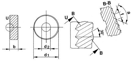 Rolka do radełkowania DIN403 PM BL30 20x8x6mm z fazą, podziałka 1,0mm