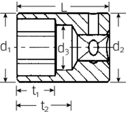 Nasadka 1/4&quot; 11mm, 6-kątna, krótka STAHLWILLE