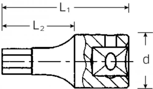 Nasadka INHEX 1/4&quot; 5mm, krótka STAHLWILLE