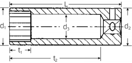 Nasadka 1/4&quot; rozmiar 1/4&quot;, 12-kątna, długa STAHLWILLE