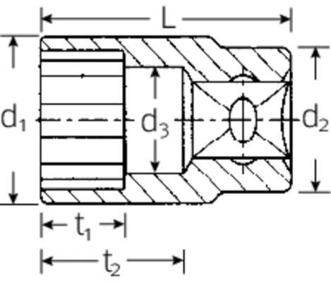 Nasadka 3/8&quot; 11mm, 12-kątna, krótka STAHLWILLE