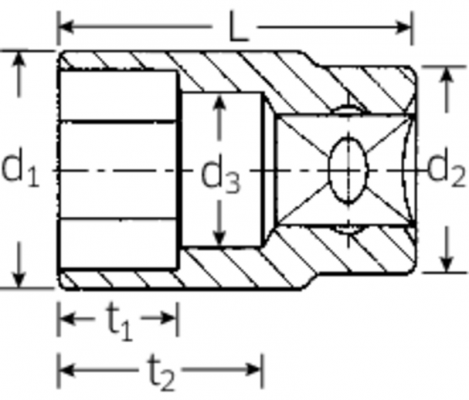 Nasadka 3/8&quot; 13mm, 6-kątna, krótka STAHLWILLE