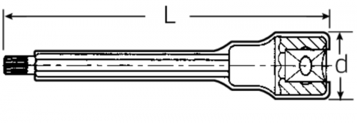 Nasadka 3/8&quot; XZN M6, L-136mm, izolowana 1000V VDE STAHLWILLE